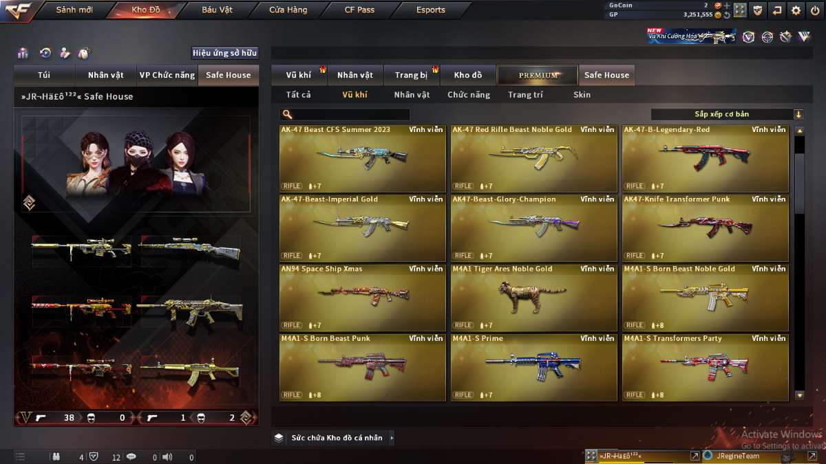 shop acc cf uy tin gia re